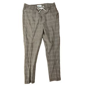 I Love Ugly~Plaid Anton Track Pant ~ Tapered Slim Fit Cropped Leg Regular Rise~M